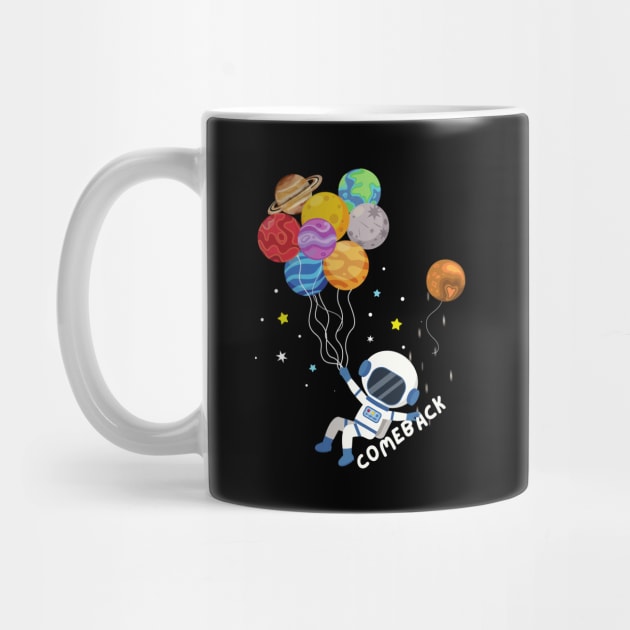 Astronaut Balloons Planets by The WYLD Tribe